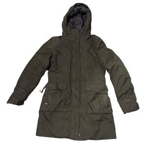 The North Face Goos Down Canvas Parka Jacket Coat Women’s Size S Winter Green